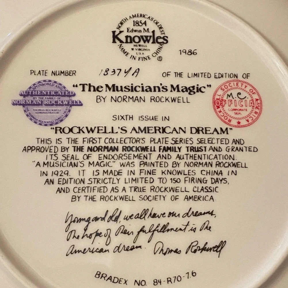 Norman Rockwell knowles collector